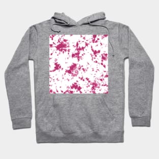 Hot Pink bubble gum and white Storm - Tie-Dye Shibori Texture Hoodie